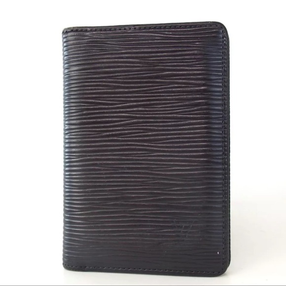 AUTH Louis Vuitton Epi Card Holder Case Black - Picture 1 of 6
